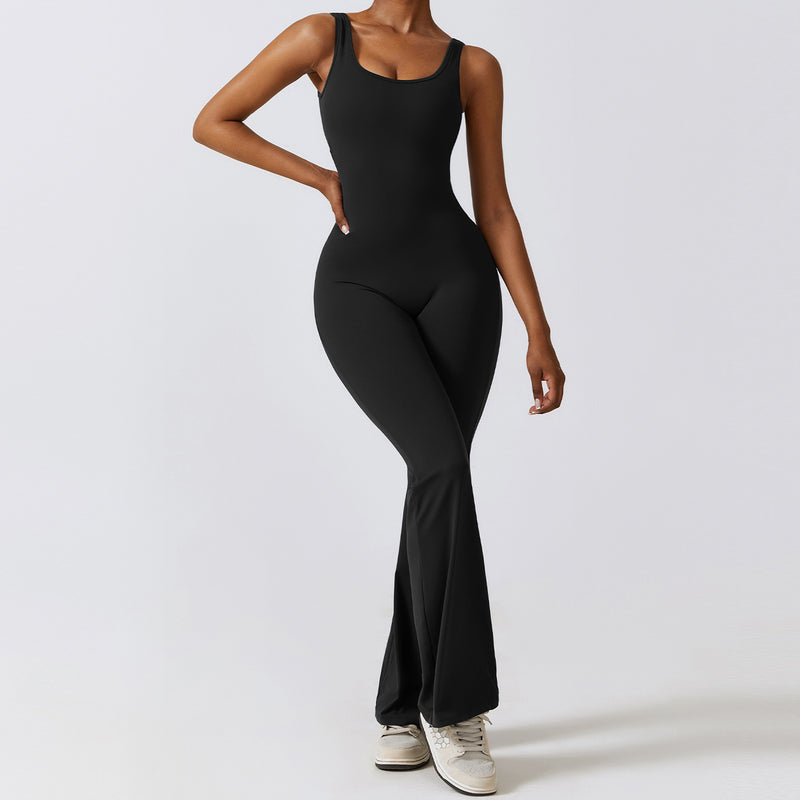 Cutout One Piece Pull Jumpsuit S / Black - ENCHANTE VOGUE