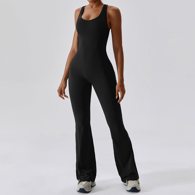 Belly Shaping Micro Pull Jumpsuit S / Black - ENCHANTE VOGUE