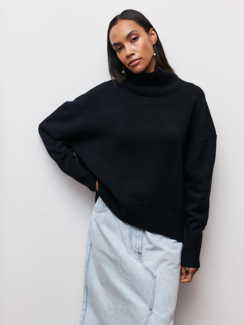 Loose Half Turtleneck Sweater