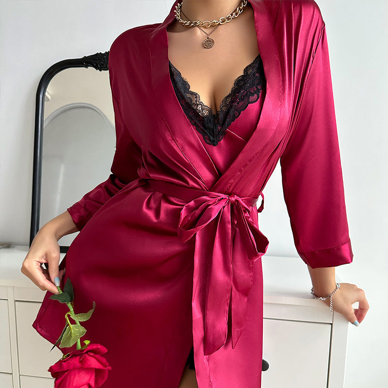 Sexy Sling Nightwear Set S / Red - ENCHANTE VOGUE