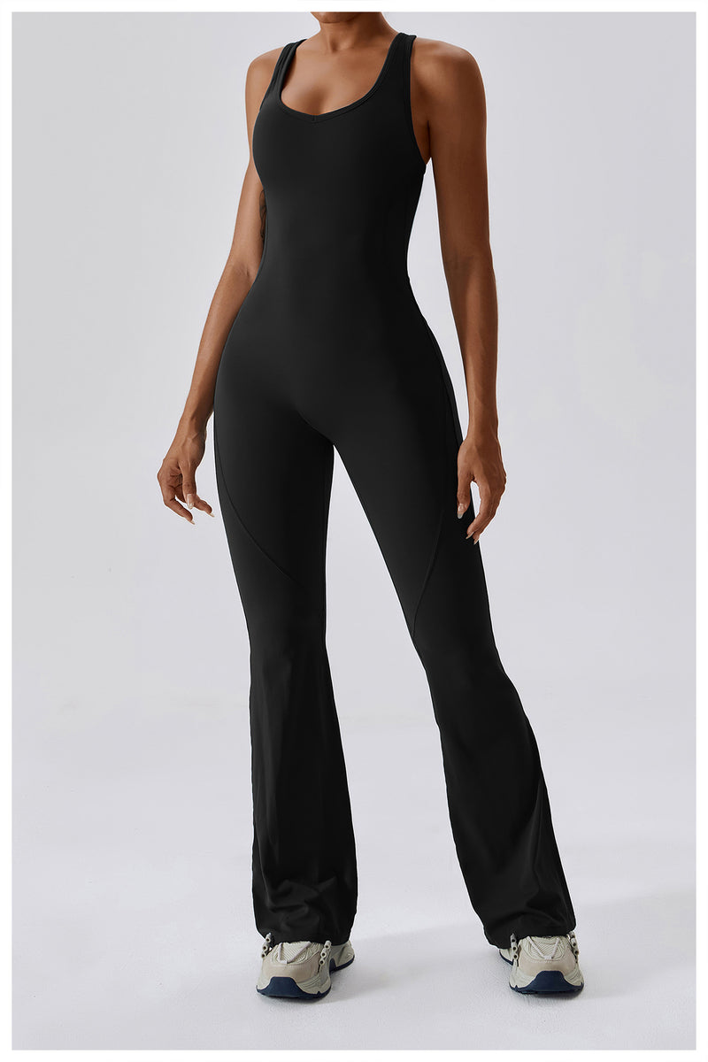 Belly Shaping Micro Pull Jumpsuit S / Black - ENCHANTE VOGUE