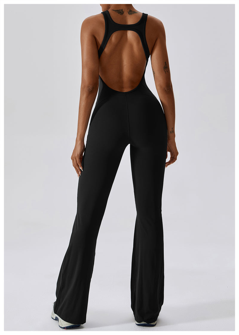 Belly Shaping Micro Pull Jumpsuit S / Black - ENCHANTE VOGUE